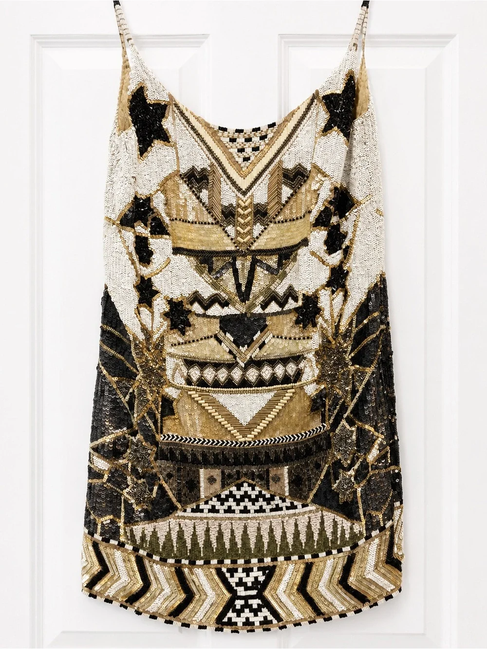 Anthropologie Bendito Pie Sequin Mini Dress size M EUC
